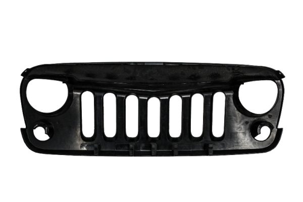 Central Grille Front Grille for JEEP Wrangler / Rubicon JK (2007-2017)  Angry Bird Design Piano Black | Entuning